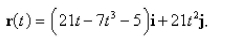 Select the correct Answer for each question. -A particle moves with position function   Find the tangential component of the acceleration vector. A)    B)    C)    D)    E)   