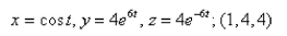 Find parametric equations for the tangent line to the curve with the given parametric equations at the specified point.  