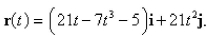 A particle moves with position function   Find the tangential component of the acceleration vector.