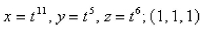 Find parametric equations for the tangent line to the curve with the given parametric equations at the specified point.Select the correct Answer   A)    B)    C)    D)    E)   