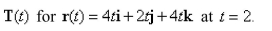 Find the unit tangent vector  