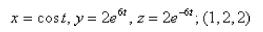 Find parametric equations for the tangent line to the curve with the given parametric equations at the specified point.Select the correct Answer   A)    B)    C)    D)    E)   