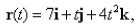 Let C be a smooth curve defined by   and let   and   be the unit tangent vector and unit normal vector to C corresponding to t.The plane determined by T and N is called the osculating plane.Find an equation of the osculating plane of the curve described by   at  