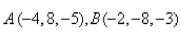 Find the length of the median of side AB of the triangle with vertices    