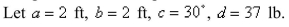 Find the magnitude of the torque about P correct to two decimal places if a   force is applied as shown.    