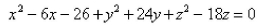 Select the correct Answer: for each question. -Find the center and radius of the sphere.   A)    B)    C)    D)    E) none of these