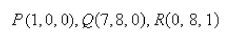 Select the correct Answer for each question. -Find a nonzero vector orthogonal to the plane through the points P, Q, and R.   A)    B)    C)    D)    E) None of these