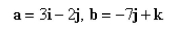 Calculate the angle between a and b (correct to the nearest degree).  