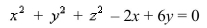 Find the center and the radius of the sphere that has the given equation.  