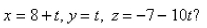 Which of the given lines is parallel to the line  