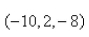 Find the distance from   to the xy-planes.Select the correct Answer A) 8 B) 16 C) 10 D) 2 E) 4  