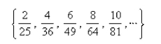 Find an expression for the   term of the sequence.(Assume that the pattern continues.)  