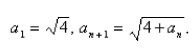 Find the exact value of the limit of the sequence defined by  
