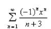 Select the correct Answer for each question. -Find the interval of convergence of the series.   A)    B)    C)    D) diverges everywhere E)   