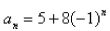 Determine whether the sequence defined by   converges or diverges.If it converges, find its limit.Select the correct Answer A) 13 B) 5 C) Diverges  