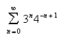 Determine whether the geometric series converges or diverges.If it converges, find its sum.   Select the correct Answer A) 12 B) Diverges C) 3 D) 16