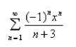 Find the interval of convergence of the series.  