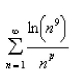 Find all values of p for which the series   converges.