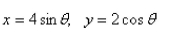 Using the arc length formula, set up, but do not evaluate, an integral equal to the total arc length of the ellipse.  