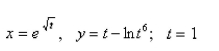 Find an equation of the tangent line to the curve at the point corresponding to the value of the parameter.  