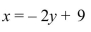 Find an equation of the conic satisfying the given conditions.Hyperbola, foci (5, 6)   ptotes x = 2y + 1 and  