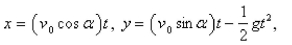 Select the correct Answer: for each question -If a projectile is fired with an initial velocity of   meters per second at an angle   above the horizontal and air resistance is assumed to be negligible, then its position after t seconds is given by the parametric equations   where g is the acceleration of gravity   If a gun is fired with   and   when will the bullet hit the ground? A)    B)    C)    D)    E)   