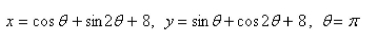 Select the correct Answer: for each question -Find an equation of the tangent to the curve at the point corresponding to the given value of the parameter.   A)    B)    C)    D)    E) None of these