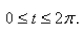 Describe the motion of a particle with position   as   varies in the given interval    