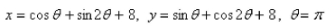 Find an equation of the tangent to the curve at the point corresponding to the given value of the parameter.  
