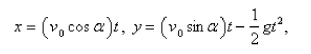 If a projectile is fired with an initial velocity of   meters per second at an angle   bove the horizontal and air resistance is assumed to be negligible, then its position after   seconds is given by the parametric equations   where g is the acceleration of gravity   If a gun is fired with   and   when will the bullet hit the ground?