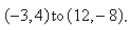 Find parametric equations to represent the line segment from  