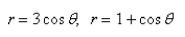 Find the area of the region that lies inside the first curve and outside the second curve.  