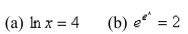 Solve each equation for x.  