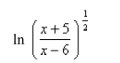Select the correct Answer for each question. -Use the laws of logarithms to expand the expression.   A)    B)    C)    D)   
