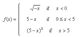 Determine   is discontinuous.  
