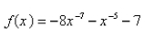 Classify the function as a Polynomial function, a Rational function, an algebraic function, or other.   Select the correct Answer A) Other B) Algebraic C) Rational D) Polynomial