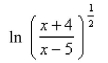 Use the laws of logarithms to expand the expression.  
