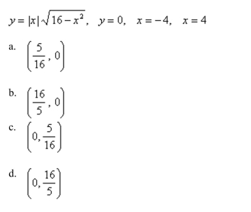 Find the centroid of the region bounded by the graphs of the given equations.
