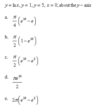 Find the volume of the solid obtained by rotating the region bounded by the given curves about the specified line.