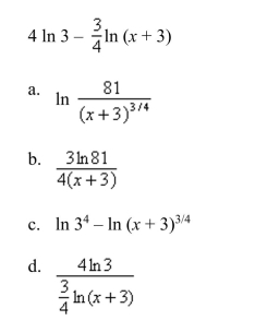 Use the laws of logarithms to write the expression as the logarithm of a single quantity.
