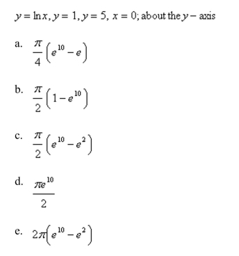 Find the volume of the solid obtained by rotating the region bounded by the given curves about the specified line.