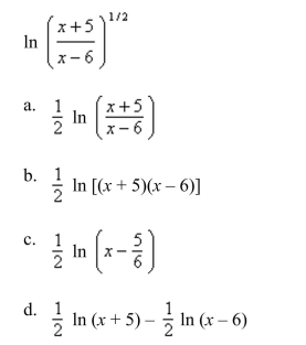 Use the laws of logarithms to expand the expression.
