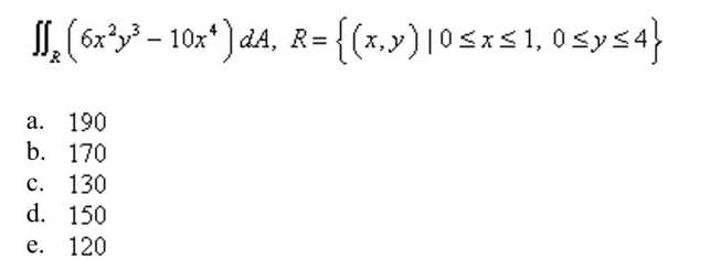 Calculate the double integral.  <div style=padding-top: 35px> 