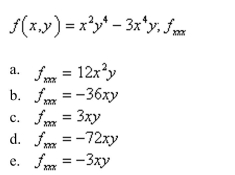 Find the indicated partial derivative.  <div style=padding-top: 35px> 