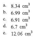 Use differentials to estimate the amount of metal in a closed cylindrical can that is 12 cm high and 8 cm in diameter if the metal in the top and bottom is 0.09 cm thick and the metal in the sides is 0.01 Cm thick.(rounded to the nearest hundredth.)  <div style=padding-top: 35px> 