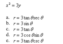 Find a polar equation for the curve represented by the given Cartesian equation.