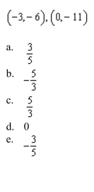 the slope of the line passing through the pair of points.