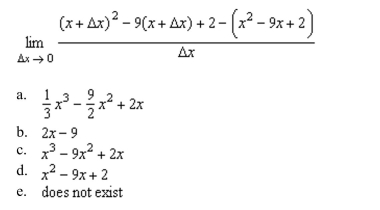 the limit (if it exists).