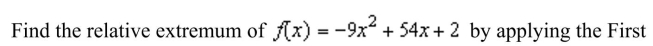 Derivative Test.