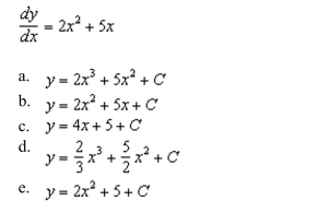 integration to find a general solution of the differential equation.